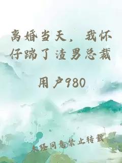 离婚当天,我怀仔踹了渣男总裁