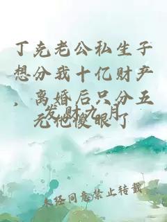 丁克老公私生子想分我十亿财产，离婚后只分五元他傻眼了