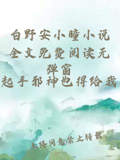 白野安小瞳小说全文免费阅读无弹窗