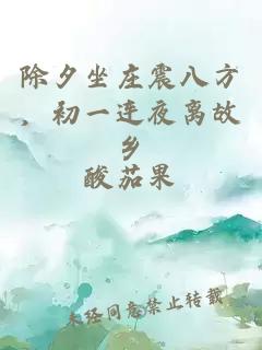 除夕坐庄震八方，初一连夜离故乡