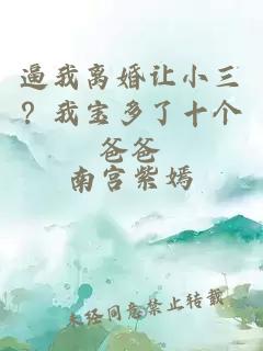 逼我离婚让小三？我宝多了十个爸爸